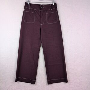 Maeve Deep Purple Cropped Pants